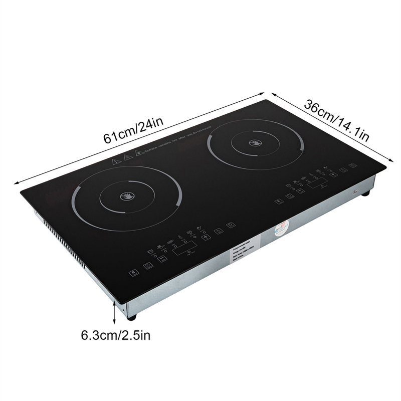 SUNYOU 24'' Smart Electric 2 Burner Cooktop Wayfair